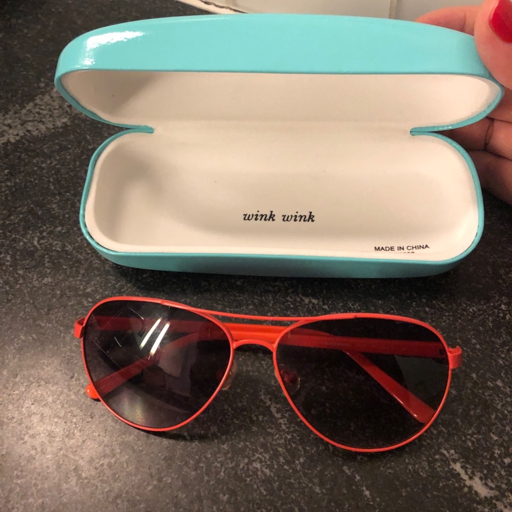 Kate Spade orange aviator sunglasses